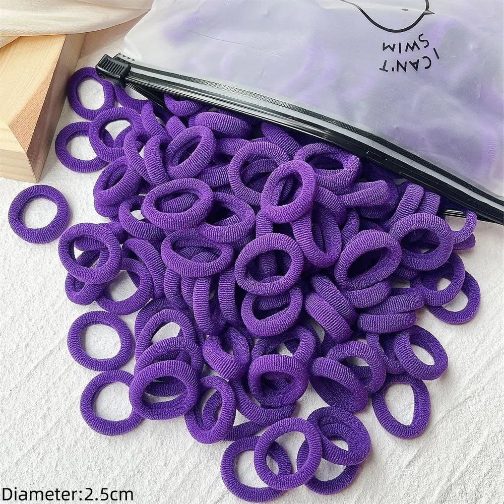 50-Pack No-Damage Elastic Hair Ties for Women & Girls – Seamless Ponytail Holders (Assorted Colors, Includes Black)