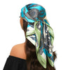 Square Satin Foulard Scarf 90 x 90 cm (35 x 35 in) Neckerchief Bandana Hijab for Women