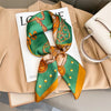 Satin-Look Square Scarf 27.6 x 27.6 in (70 x 70 cm) Cat Print Headscarf, Neck Wrap & Bandana for Women