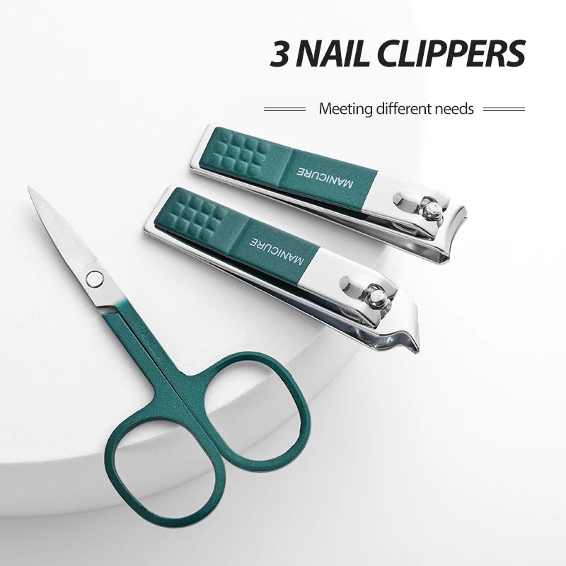 6-Piece Stainless Steel Nail Clipper Set – Portable Manicure & Pedicure Kit for Men and Women