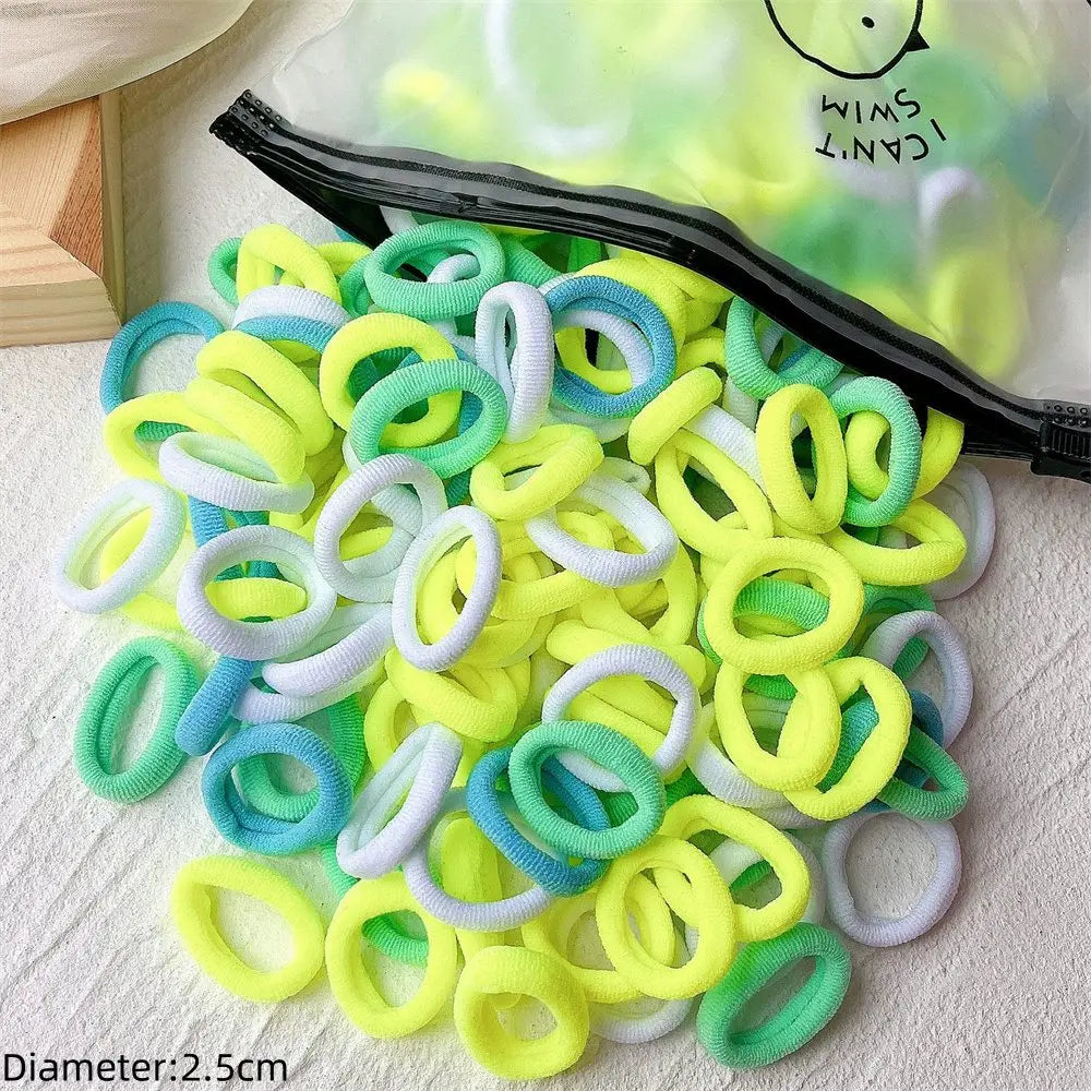 50-Pack No-Damage Elastic Hair Ties for Women & Girls – Seamless Ponytail Holders (Assorted Colors, Includes Black)