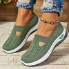 Breathable Mesh Slip-On Flats for Women — Lightweight Casual Loafers with EVA Insole (Plus Size EU 43)