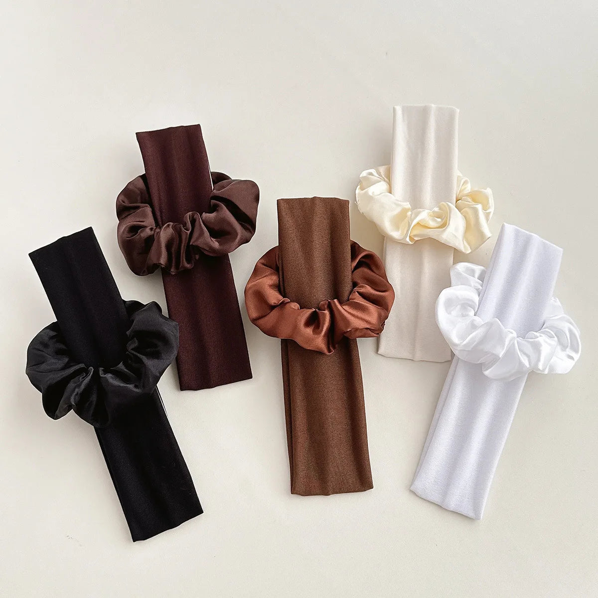 10-Pack High-Stretch Sports Headbands for Women & Girls – Elastic Sweat-Absorbent Running & Yoga Hairbands, Minimalist Solid Polyester Headwraps