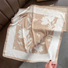 Polyester Satin-Look Square Scarf 70 x 70 cm (27.6 x 27.6 in), Cat Print Headscarf, Neck Wrap, Bandana for Women