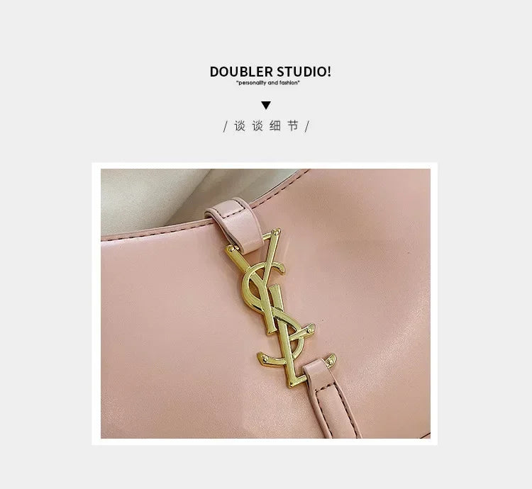 Minimalist Women's PU Shoulder Bag - Large Capacity Underarm Clutch, Trendy Versatile Design