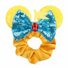 Disney Mouse Ears Sequin Velvet Bow Elastic Headband 4 in (10 cm) – Women's & Girls Party Hair Accessory