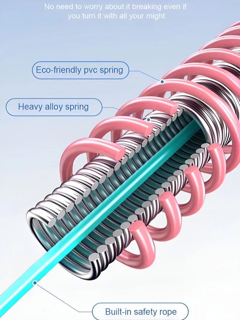 Weighted Tummy Tuck Hoop – Soft Spring Hula Hoop for Waist Training & Home Exercise