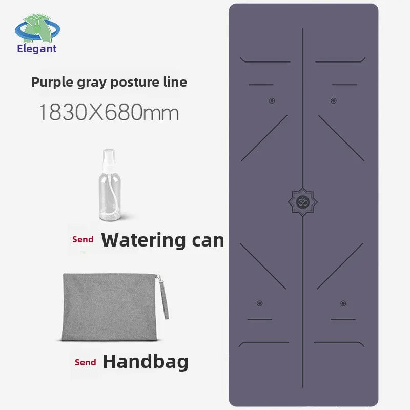 Suede Chamois Yoga Mat 183 x 68 cm (72 x 26.8 in) - Portable Foldable Non‑Slip Exercise Mat for Yoga, Dance & Jump Rope