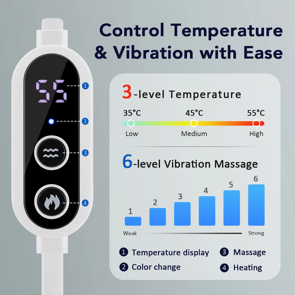 Electric Steam Eye Mask – 3‑Level Heat & 6‑Level Vibration Massage, Constant Temperature Hot Compress, USB‑C Rechargeable Sleep Mask