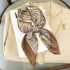 Luxury Horse Print Silk-Feel Square Scarf 70 x 70 cm (27.6 x 27.6 in) – Women's Neck, Hair, Foulard, Bandana