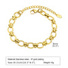 18K Gold Plated Paperclip Chain Bracelet for Women Adjustable Twist Link Chunky Stackable Layered Jewelry