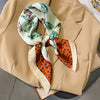 Luxury Horse Print Silk-Feel Square Scarf 70 x 70 cm (27.6 x 27.6 in) – Women's Neck, Hair, Foulard, Bandana