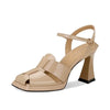 Women's High Heel Stiletto Sandals – PU Leather Platform Party Pumps with Ankle Strap, Thin Heel (5–8 cm / 2–3 in)