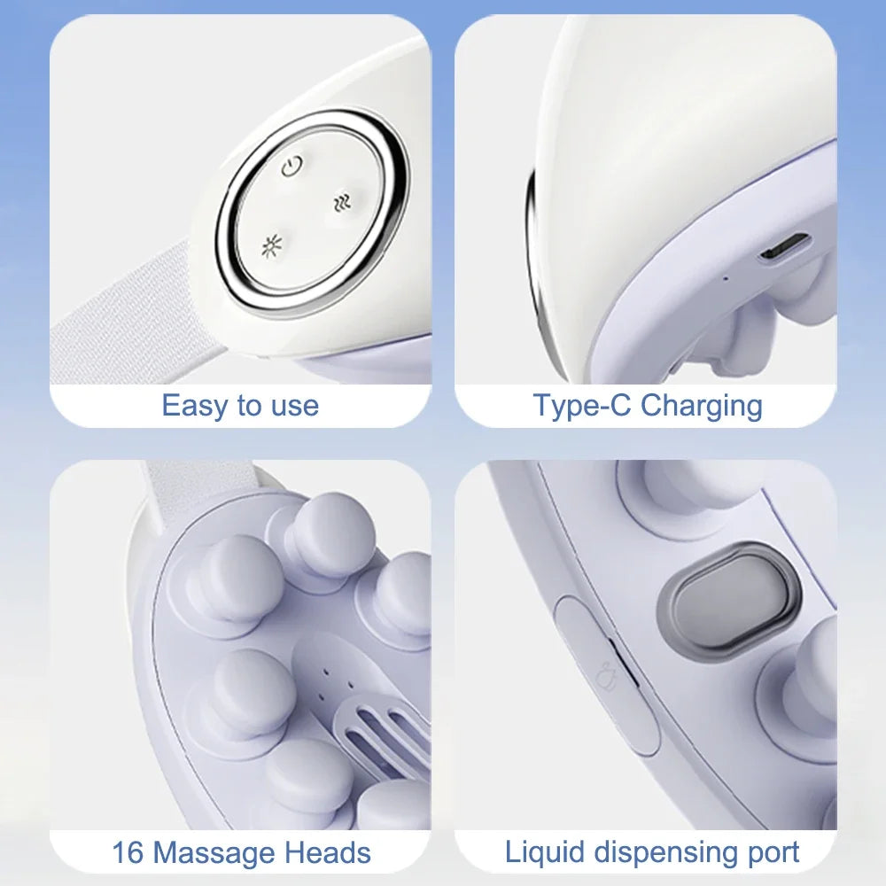 Nano Steam Heated Eye Massager Spa Glasses — Acupressure Kneading & Atomizing Therapy for Tired, Dry Eyes