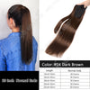 MRSHAIR 100% Remy Human Hair Clip-In Wrap-Around Ponytail Extension Straight — Blonde, Brown, Black