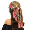 Square Satin Foulard Scarf 90 x 90 cm (35 x 35 in) Neckerchief Bandana Hijab for Women