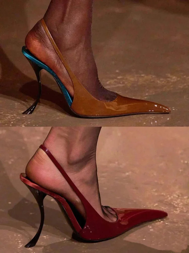 Women's Slim-Fit Pointed High Heel Sandals – 10 cm (4 in) Stiletto Party & Wedding Heels