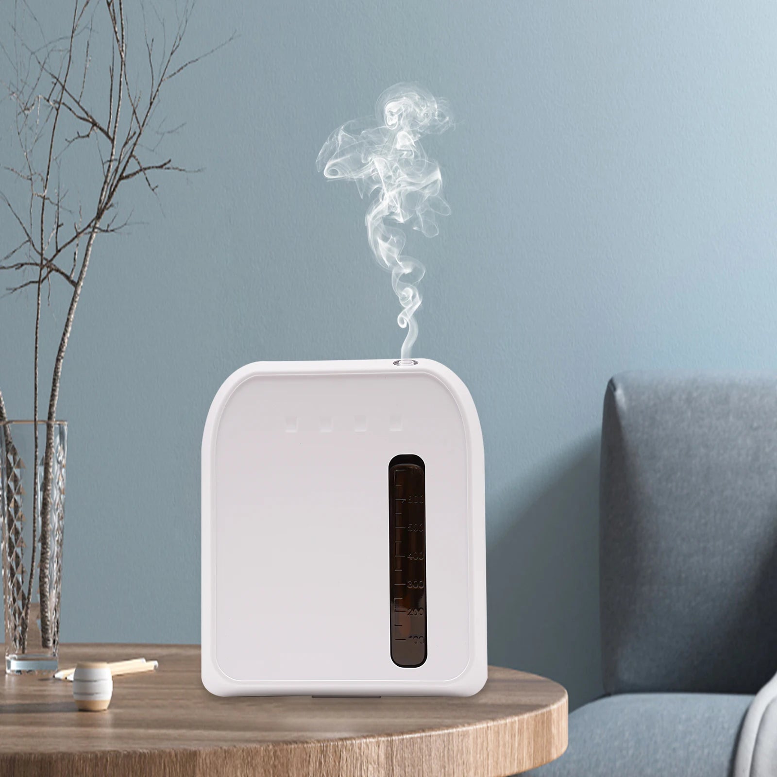 800ml Nebulizing Waterless Essential Oil Diffuser with Bluetooth App — Wall-Mount & Freestanding Aromatherapy Scent Machine for Home, Office, Spa, Gym