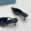 Women's Pointed T-Strap Thin High Heel Sandals Genuine Leather Elegant Office & Party Shoes