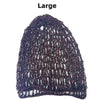 Women's Mesh Crochet Hair Net Snood Solid Color Sleeping Cap Turban - Small, Large
