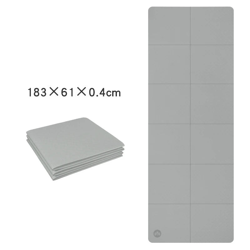 Foldable Yoga Mat Mute Eco Friendly Folding Travel Fitness Exercise Double Sided Non-Slip For Pilates & Floor Workouts Dance