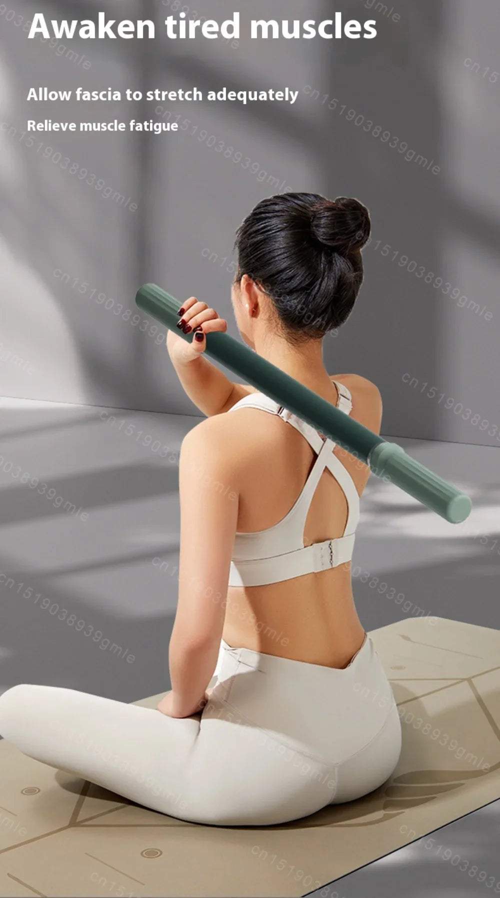 Stainless Steel Fascia Massage Stick Muscle Roller for Leg Release — Yoga & Fitness Stretching Aid