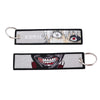 Anime Embroidered Keychain Double-Sided Key Fob 3 x 13 cm (1.2 x 5.1 in) for Backpacks Cars Motorcycles Gift
