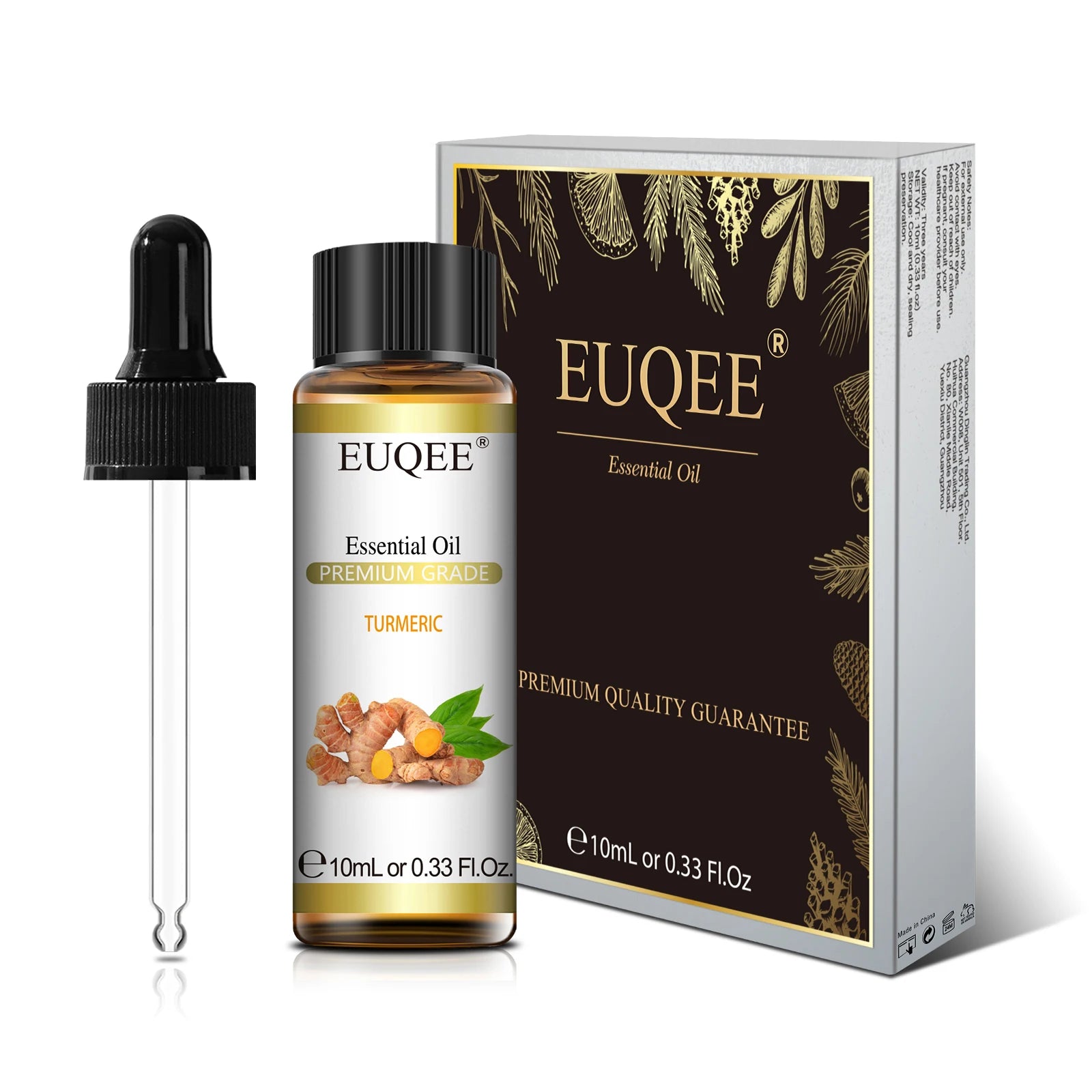 EUQEE 10ml Pure Essential Oil - Lavender, Jasmine, Eucalyptus, Vanilla, Sandalwood, Sweet Orange, Lemon, Oregano, Neroli