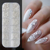 Mini Caviar Beads Nail Art 12-Grid Gold and Silver Micro Ball Charms 0.5–3mm (0.02–0.12in) with Magnetic Picker Pen