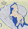 90 x 90 cm (35 in) Checkered Horse Print Twill Silk Square Scarf, Women's Luxury Bandana Shawl Hijab Neckerchief