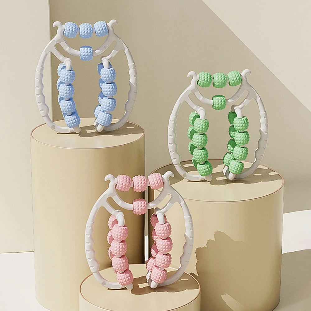 Dual-Ring 20-Roller Leg Massager & Thigh/Kegel Exerciser — Anti-Cellulite Slimming Clamp for Home