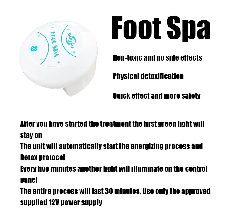 Detox Ion Electric Foot Spa Massager – Vibrating Whirlpool Foot Bath with Detox Array & Heat Therapy