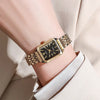 zkceenier Women's Square Stainless Steel Quartz Watch - 32mm Rectangle Case, Folding Clasp, Fashion Gift