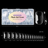 Dual Nail Forms 75/150PCS, 5 Shapes 15 Sizes Full-Cover Acrylic & Gel Nail Extension Molds (Square, Almond, Stiletto, Curved, Short Square)