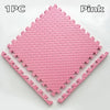 EVA Interlocking Floor Tile 30×30×1 cm (11.8×11.8×0.4 in) Leaf Texture Non-Slip Shock-Absorbing Gym, Yoga & Baby Play Mat