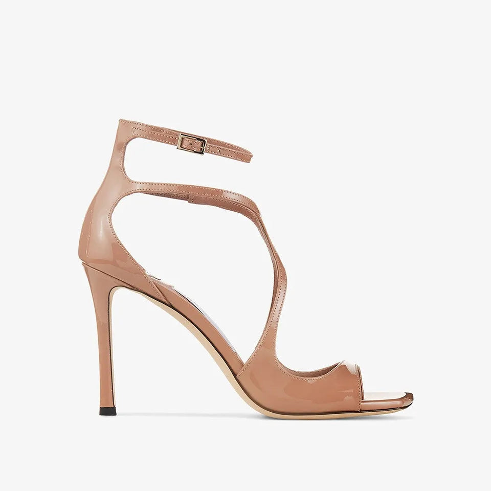 Women's Summer High Heel Open-Toe Sandals – Thin Heels Party Dance Shoes, EU 34–48 (8cm+ Heel)