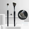 Professional Foundation Makeup Brush – Broom & Tongue Head Synthetic Hair Wood Handle for Liquid Foundation & Concealer