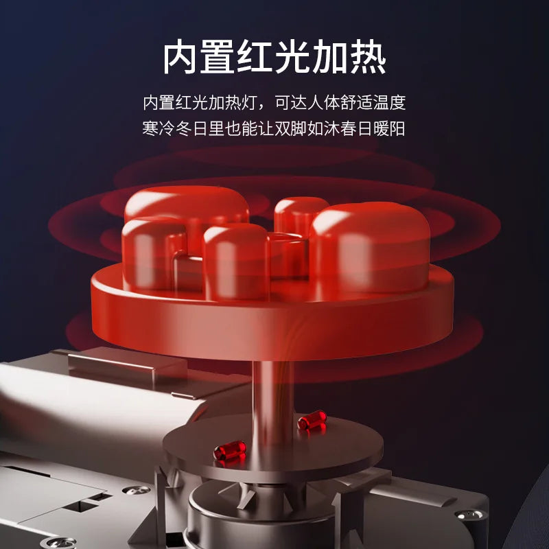 FLYBOX Cordless Electric Foot & Calf Massager – Deep Kneading Rollers, Hot Compress, 3-Speed Portable Spa