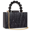 Acrylic Clear Small Square Clutch Bag – Chain Shoulder Evening Bag for Wedding & Party
