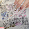 12-Pack Cartoon Stitch Angel Nail Stickers Kawaii Nail Art Decals for Kids Manicure