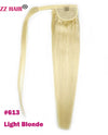 ZZHAIR 100% Human Remy Clip-In Wrap-Around Ponytail 16-26 in (40-66 cm) 140g Machine-Made Straight