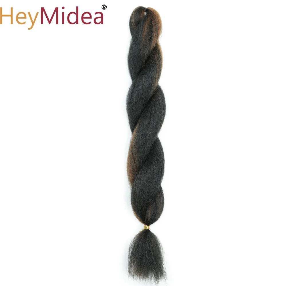 Crochet Kinky Curly Ombre Marley Braiding Hair – Synthetic Yaki Straight, 26 in (66 cm), ~60 g