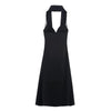 ETJ Women's Satin-Texture Spaghetti Strap A-Line Maxi Dress with Scarf Detail for Parties