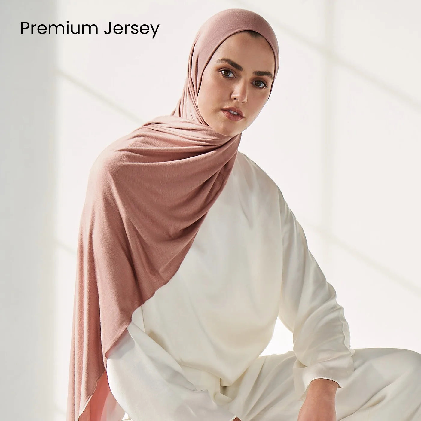 Jersey Hijab Scarf 170 x 60 cm (67 x 24 in) - Stretchy Cotton-Spandex Long Shawl | 29 Solid Colors Muslim Headscarf Turban Wrap