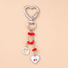 Enamel Flower & Butterfly Heart Keychain – Cute Love Key Ring Handbag Charm Pendant for Women & Girls