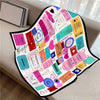 Twill Silk Square Scarf 90 x 90 cm (35.4 in) - Floral & Letter Print Women's Neck Kerchief Wrap