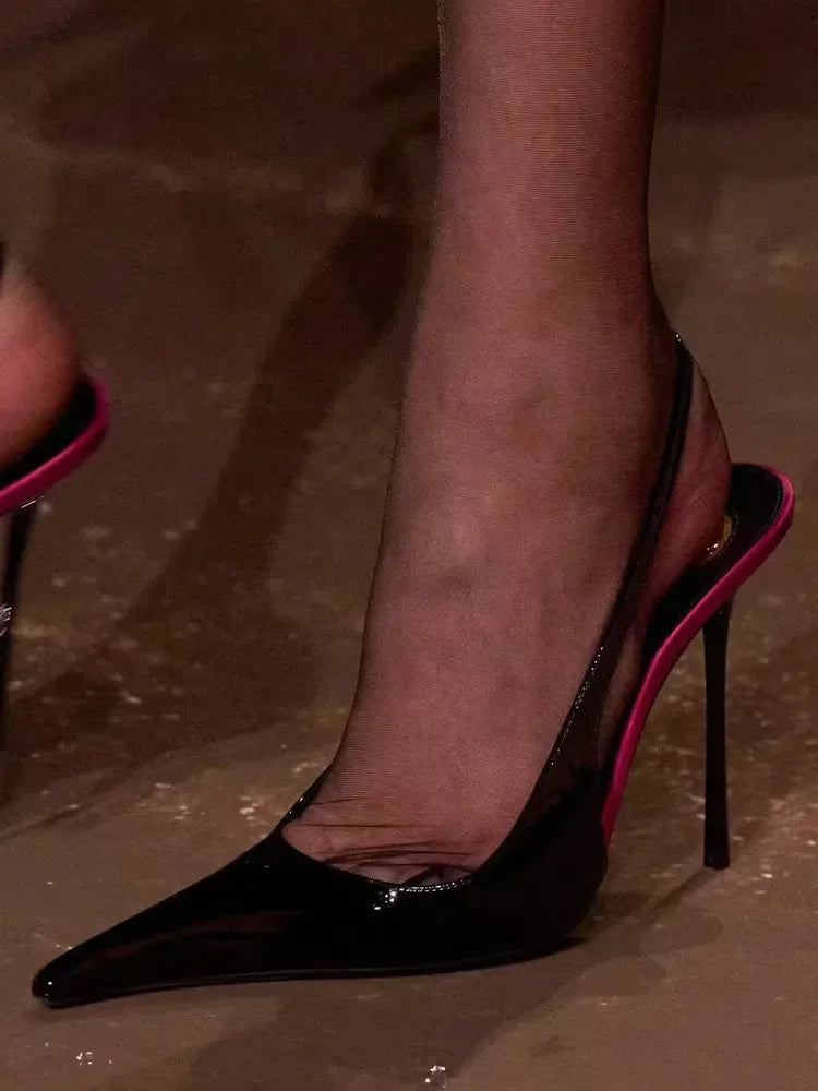 Women's Slim-Fit Pointed High Heel Sandals – 10 cm (4 in) Stiletto Party & Wedding Heels