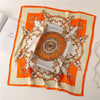 Polyester Satin-Look Square Scarf 70 x 70 cm (27.6 x 27.6 in), Cat Print Headscarf, Neck Wrap, Bandana for Women