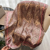 Leopard Print Satin Polyester Scarf 35.4 x 35.4 in (90 x 90 cm), Headband Hair Bandana, Neck & Bag Wrap