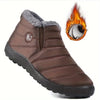 Women's Waterproof Non-Slip Plush-Lined Low-Top Snow Boots, Ankle Hiking Shoes